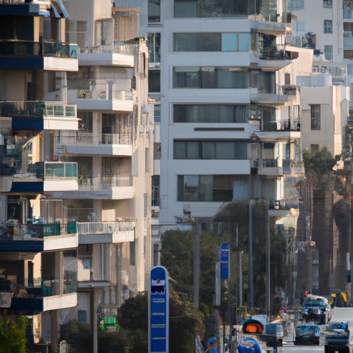 נוף רחוב סואן בתל אביב, המציג את שוק הנדל"ן התוסס של העיר.